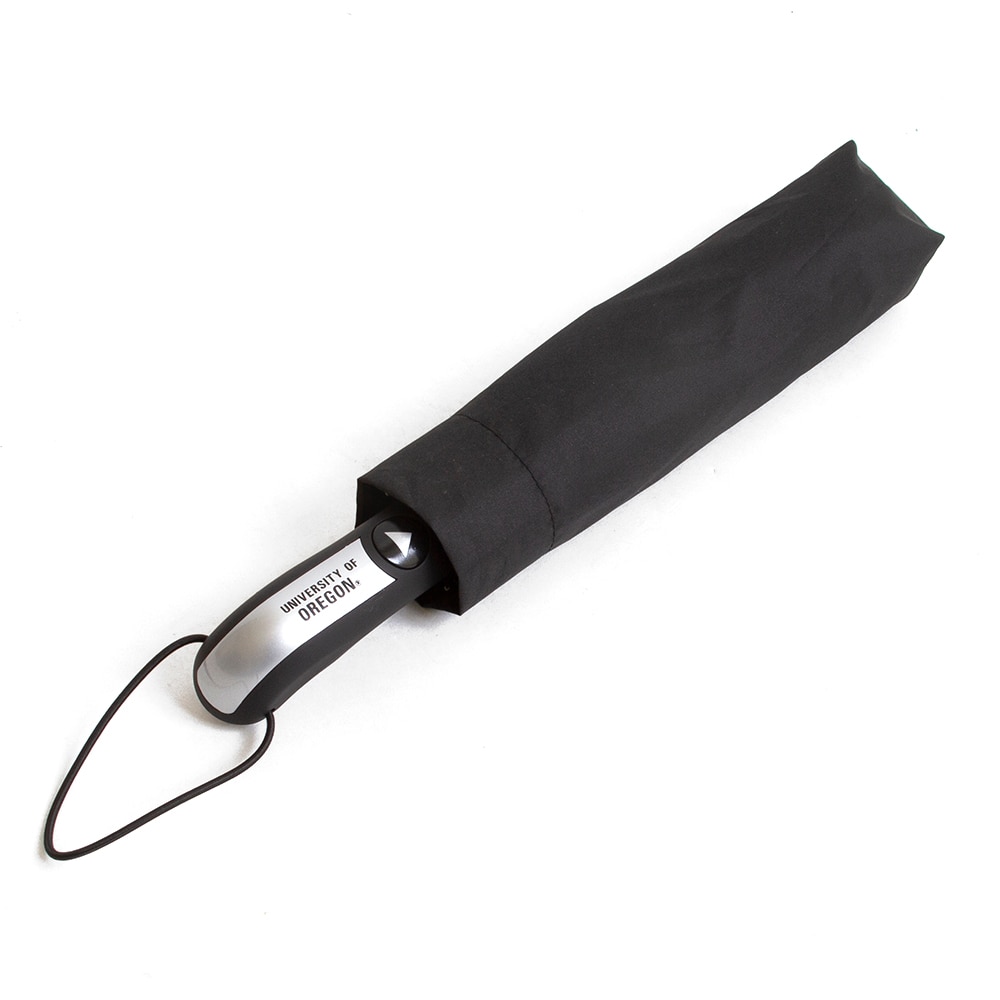 Classic Oregon O, Storm Duds, Black, Umbrella - Mini, Water Resistant, Accessories, Unisex, 42", Classic, Epoxy Dome Handle, Fighting Duck, 572287